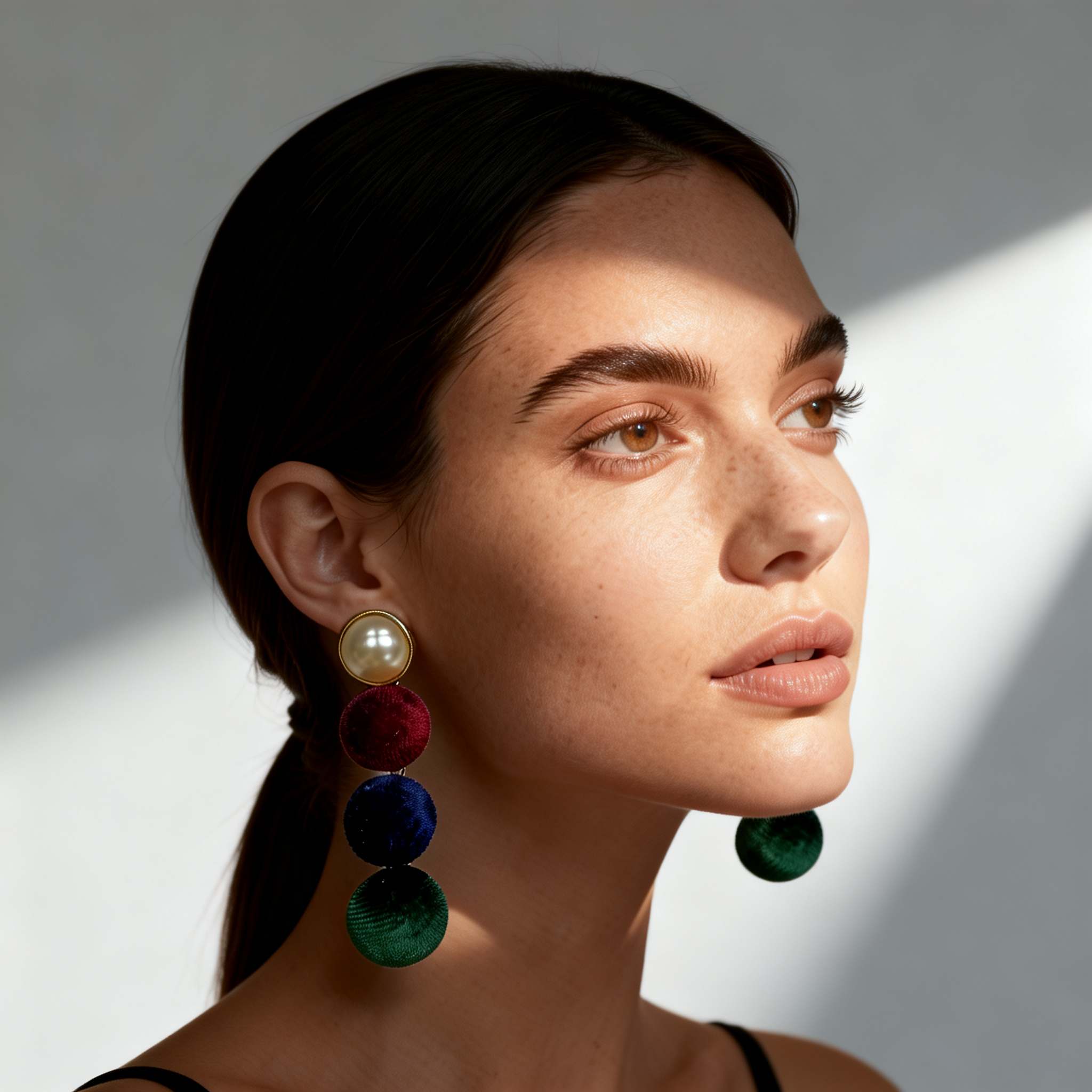 Pendiente perla multicolor Retro – MINOMINO