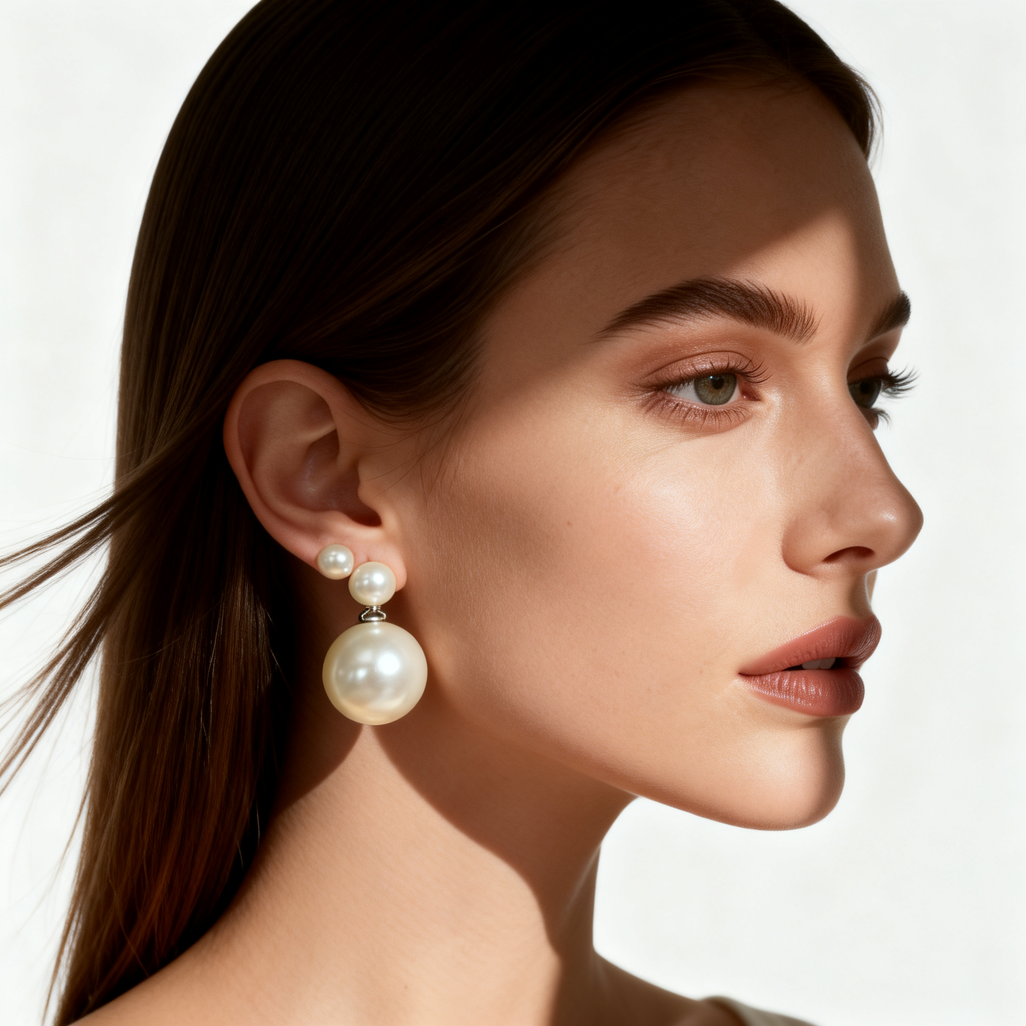 Pendientes de perlas dobles Modernos – MINOMINO