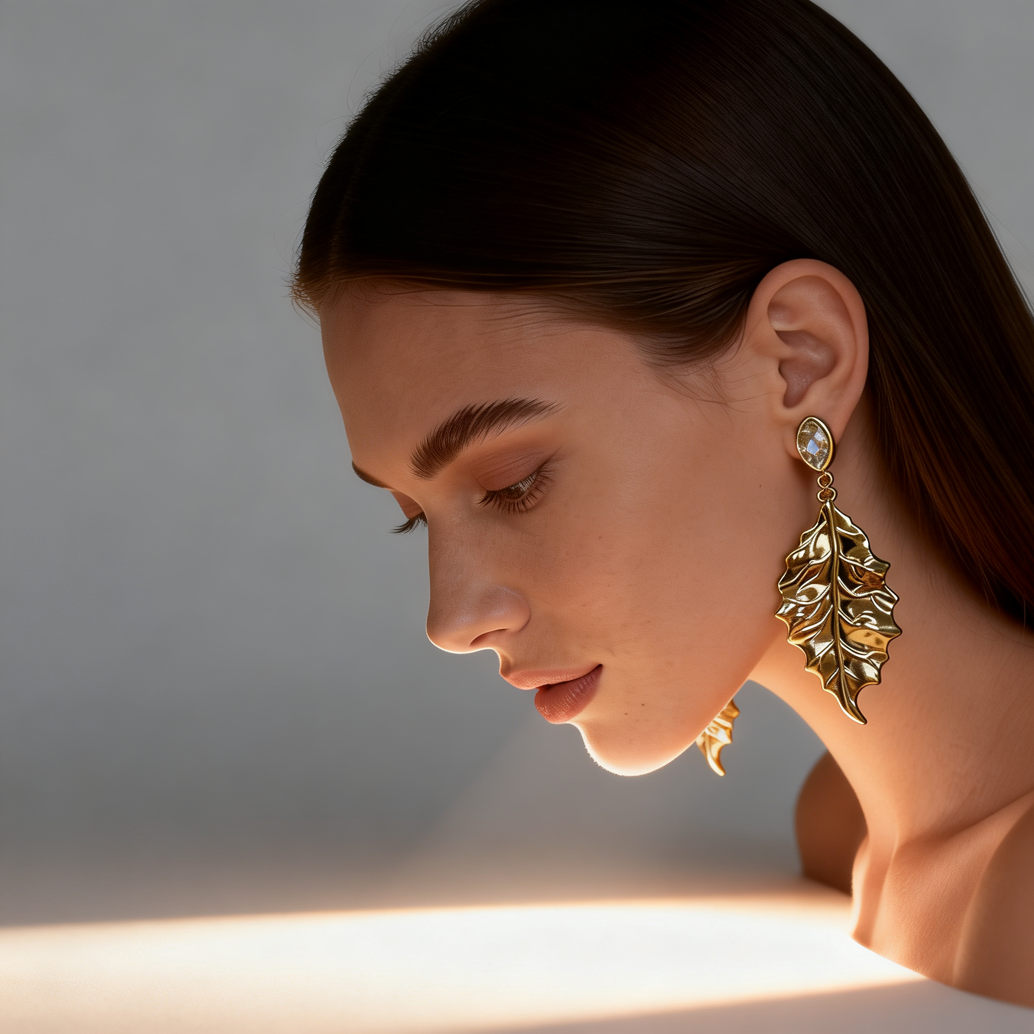 Pendientes hoja cristalina Elegante – MINOMINO