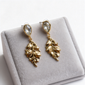 Pendientes hoja cristalina Elegante – MINOMINO
