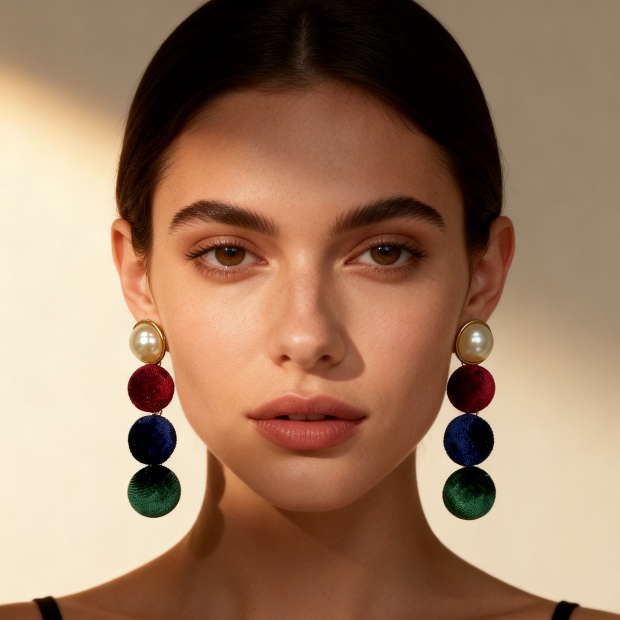 Pendiente perla multicolor Retro – MINOMINO