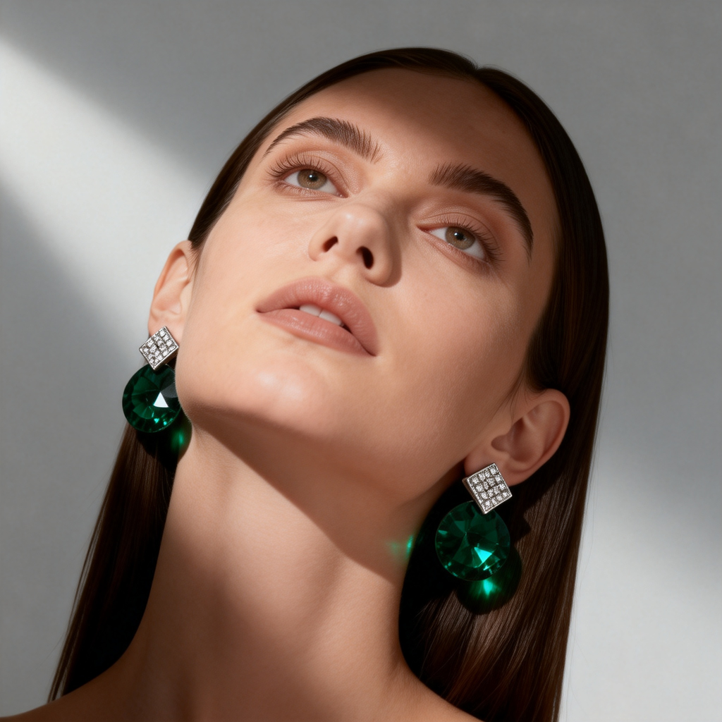 Pendiente clásica cristal Elegante – MINOMINO